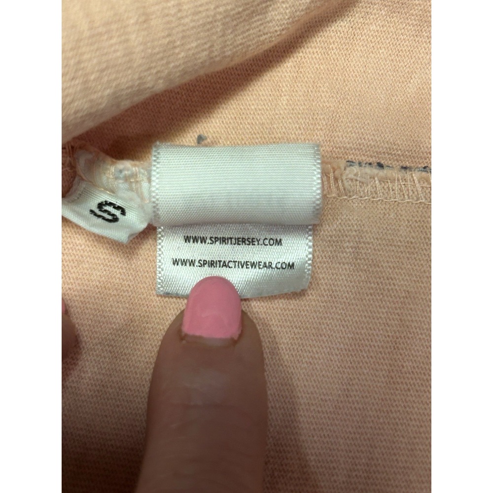 Disney World Spirit Jersey Peach Coral Gold Glitter Puff Print Womens Size Small - Picture 8 of 14